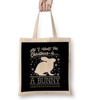 All I Want For Christmas Is A Bunny Knit Pattern Bez Çanta Uzun Saplı