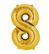 8 yaş gold folyo rakam balon 100 cm