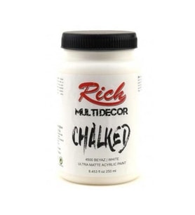 Rich Multi Decor Chalked Akrilik Boya 250 cc. 4500 BEYAZ 