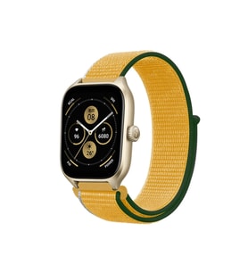 Uray store Watch 22mm Hasırlı Cırtcırtlı Kordon - Sarı