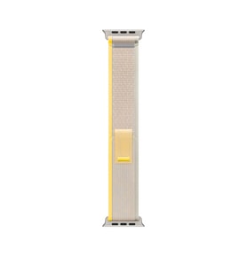 ScHitec 42-44mm Yeni Nesil Apple Uyumlu Akıllı Saat Kordonu Hasır Gri Sarı