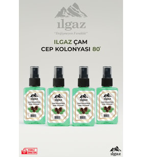 Ilgaz Çam Kolonyası 4'lü Sprey Set  Günlük Ferahlatıcı Kolonya - 4x50 ml