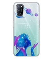 Oppo Uzak Kız Tasarımlı Şeffaf Telefon Kılıfı