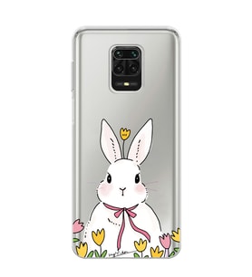 Redmi Note 9 Pro / 9s Uyumlu Tavşan Tasarımlı Şeffaf Telefon Kılıfı
