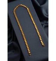 Hematit Taşı Yassı Kesim Parlak Gold 6mm Doğal Taş Dizi