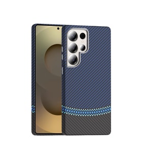 Samsung Galaxy S25 Ultra Uyumlu Kılıf M-safe Şarj Özellikli Karbon Fiber Görünümlü Zore Gros Kapak