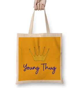 Young Thug Logo Bez Çanta Uzun Saplı