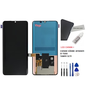 Tkgz - Xiaomi Mİ NOTE 10 Lite Uyumlu Lcd Ekran Dokunmatik Servis + B-7000 + TAMİR SETİ