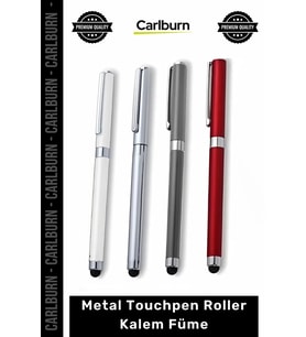 Özel Üretim Kaliteli Profesyonel Kurumsal Hediye Modern Lüks Şık Metal Touchpen Roller Kalem Füme