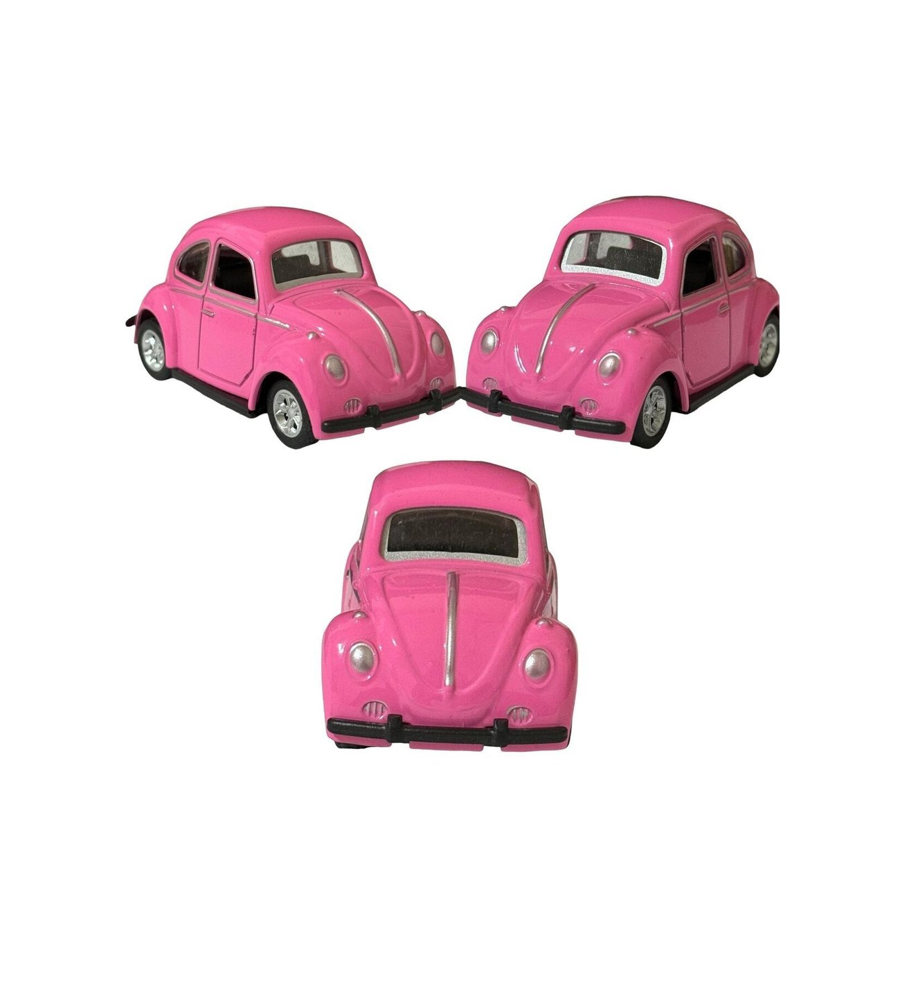 METAL ÇEK BIRAK PEMBE RENK MİNİ VOSVOS ARABA 8 CM HEDİYE KOLEKSİYON