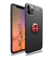 Apple iPhone 12 Pro Max Yüzüklü Power Silikon Kılıf (Kırmızı)