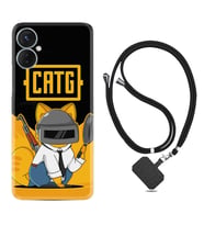 Tecno Spark 9T Kılıf Silikon Boyun Askılı İpli Desenli Silikon Cat G 1677