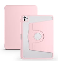 Apple iPad Pro 11 2025 M5 Uyumlu Kılıf Zore Termik Kalem Bölmeli Dönebilen Standlı Kılıf (Pembe)
