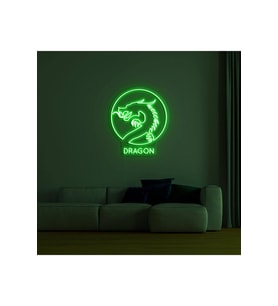 DRAGON Yazılı ve Şekilli Neon Tabela