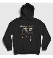 Presmono Unisex Siyah Dog Alice In Chains Kapüşonlu Sweatshirt 7492tt