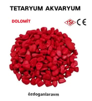 KIRMIZI Dolomit Saksı Akvaryum Süs Bahçe Dekor  Taş  2 Kg