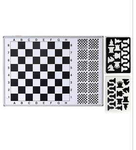 Duvara Monte Eğitimli Manyetik Satranç Tahtası 70x100cm