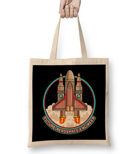 Future Aerospace Engineer Spaceship Launch Bez Çanta Uzun Saplı