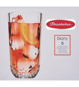Paşabahçe 52770 Diony Meşrubat Su Bardağı 345 cc 6'lı