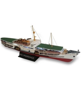 Türk Model 1/87 141 Paşabahçe Yolcu Vapuru, 86 cm. Ahşap Model Kiti