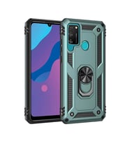 Huawei Y6P Kılıf Sofya Yüzüklü Silikon Kapak - Yeşil