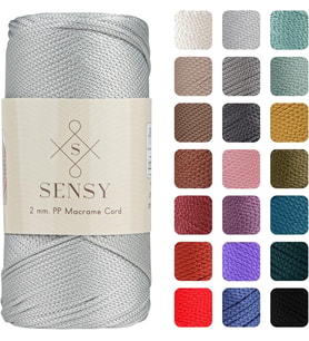 Mm - 200 gr Polyester Makrome Ipi Açık Gri 230 M Polyester Makrome Ip Supla Ip Ve Çanta Ipliği