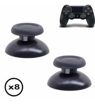 8 Adet PS4 Analog Topuz Orjinal Yedek Parça PS4 Topuz Thumb Stick v1 v2 Tüm PS4 Kollara Uyumlu (Siyah)