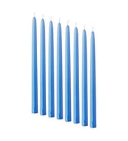 10 ADET BLUE CANDLESTICK MAVİ ŞAMDAN MUMU MAVİ MUM PARLAK MAVİ ŞAMDAN MUMU MASA MUMU KALIN UZUN MUM