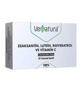 VeNatura Zeaksantin Lutein Resveratrol ve Vitamin C Takviye Edici Gıda 30 Yumuşak Kapsül