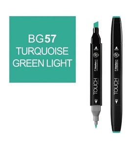 TOUCH TWIN BG57 ÇİFT UÇLU MARKER TURQUOISE GREEN LIGHT