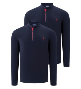 İKİLİ SET V4009 DEWBERRY ERKEK SWEATSHIRT-LACİVERT-LACİVERT