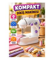 Kompakt Ev Tipi Dikiş Makinesi – Pedallı, Çift Hızlı ve LED Işıklı