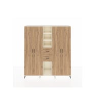 Hyperion Dolap 15 Raflı 2 Çekmeceli 4 Kapaklı 220x44x243 Aytaşı-Çam/Çam