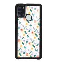 Samsung A21s Uyumlu Minik Çiçekler Tasarımlı Glossy Telefon Kılıfı