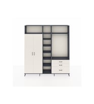 Arges Gardrop 9 Raflı 3 Çekmeceli 2 Askılı 220x30x243 Antrasit-Aytaşı