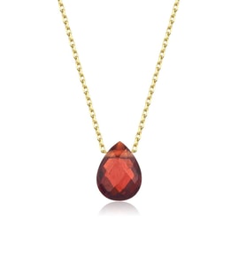 Garnet Damla Taşlı Kolye