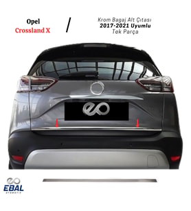 Opel Crossland X Krom Bagaj Alt Çıtası 2017-2021 Paslanmaz Çelik