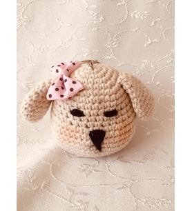 Sevimli Köpek Amigurumi Organik Anahtarlık Oyuncak