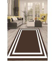 Dijital Kaymaz Taban Yıkanabilir Modern Renkli Salon Halısı Mutfak Halısı Yolluk ND-HT-1263 (Kahverengi)