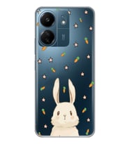 Xiaomi Redmi 13C Uyumlu Tatlı Tavşan Tasarımlı Şeffaf Telefon Kılıfı