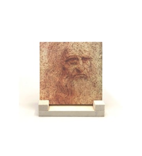 Otoportre (Leonardo Da Vinci, 1512) Baskılı Taş Masaüstlük 10X10