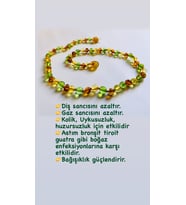 SERTİFİKALI ORİJİNAL KEHRİBAR KOLYE 36-37 cm 3-8 YAŞ