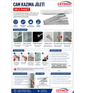 Cam Kazıma Jileti 25'Lİ Paket