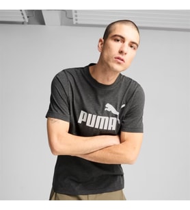 Puma Ess No.1 Logo Heather Tee Erkek Antrasit Spor Tişört - 682550 07