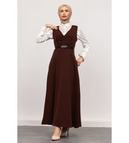 Erves Düğmeli Jile 1399 - Kahve