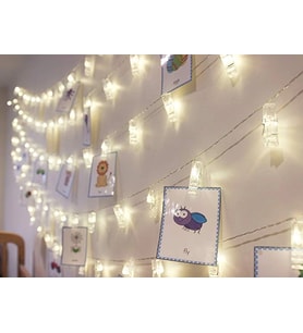 10'lu Led Işıklı Fotoğraf Mandalları