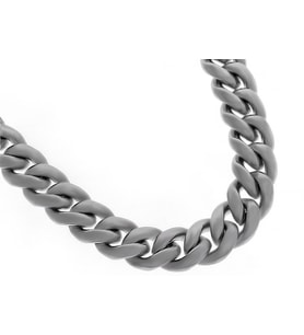 Unisex 10 mm Panzer Çelik Kolye (Gümüş)