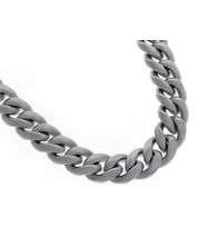 Unisex 10 mm Panzer Çelik Kolye (Gümüş)