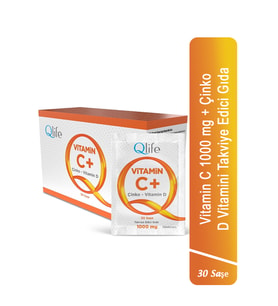 Qlife Vitamin C + Çinko - D Vitamini 30 Saşe