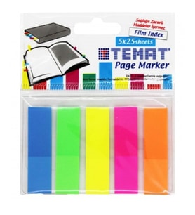 Temat Film İndex Renkli Postit 5Li - 2 adet
